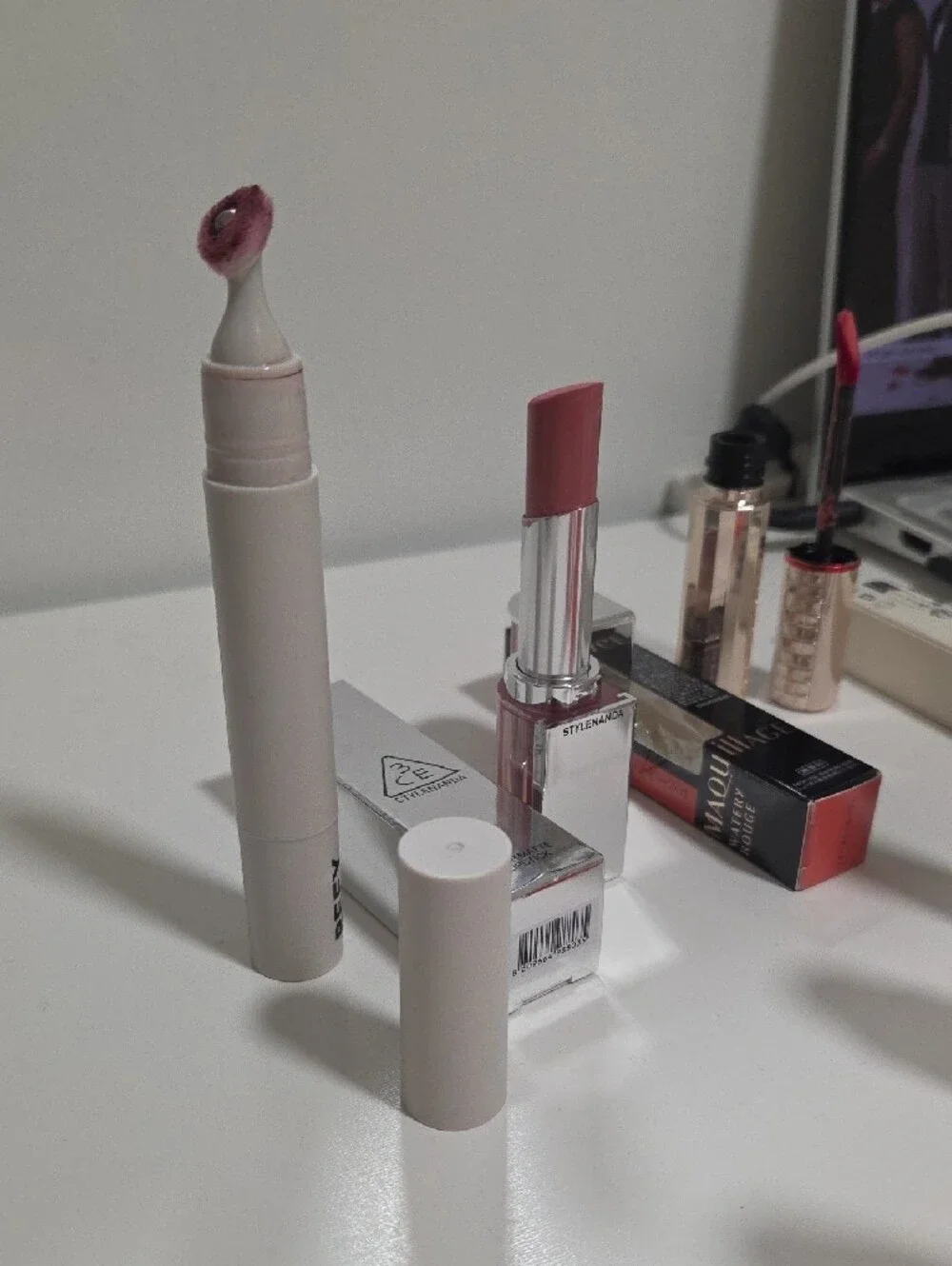 Set of 6 REFY, Colorpop, Peripera, 3CE, Maquillage Lip Stick, Blush, Blurmatte